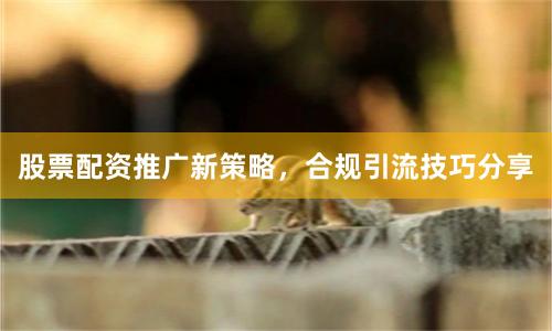 股票配资推广新策略,合规引流技巧分享
