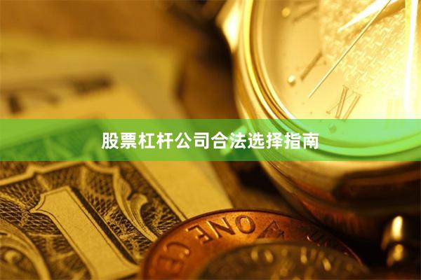 股票杠杆公司合法选择指南